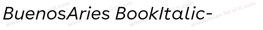 BuenosAries BookItalic字体转换